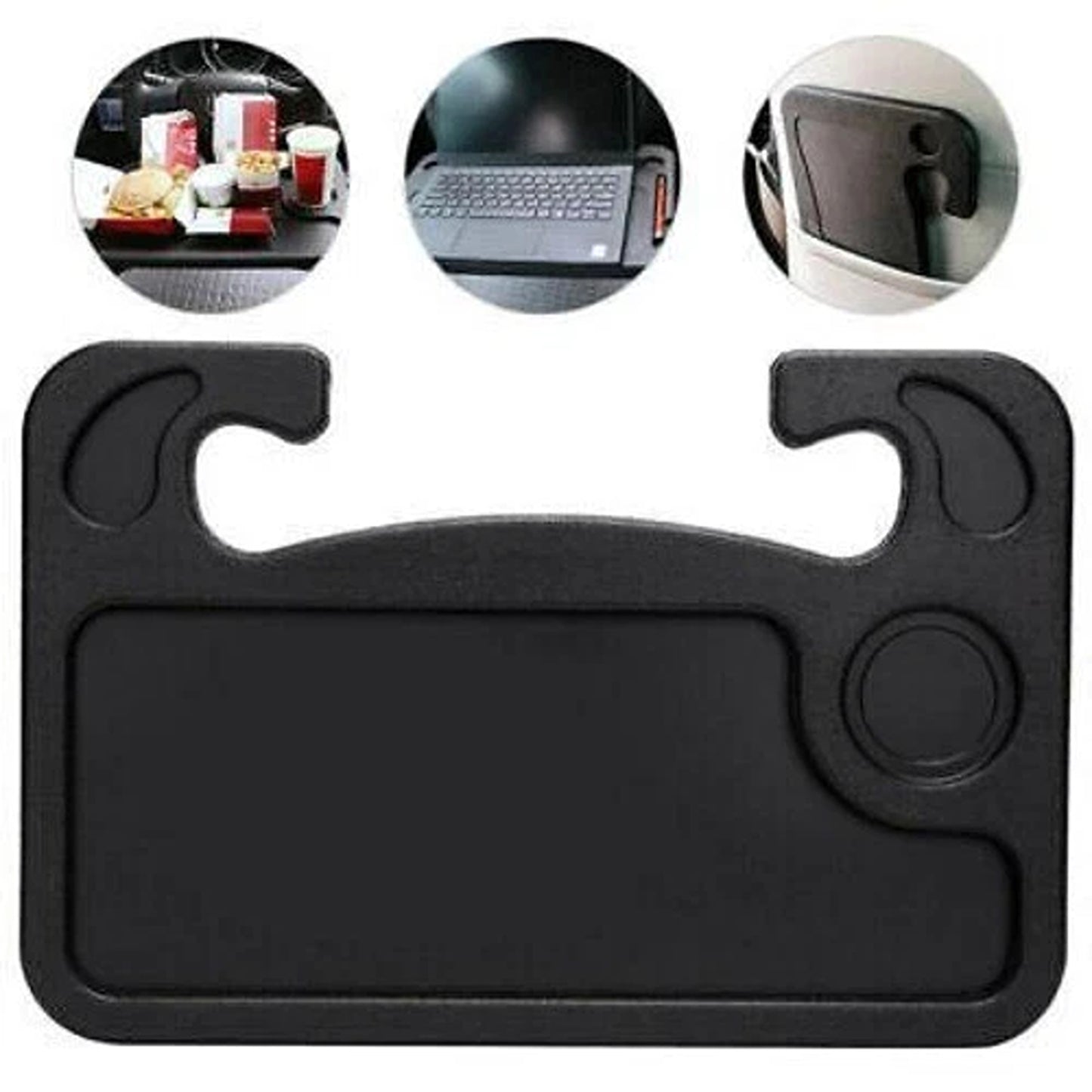 Steering Wheel Mounted Table for Laptop Meals and Drinks