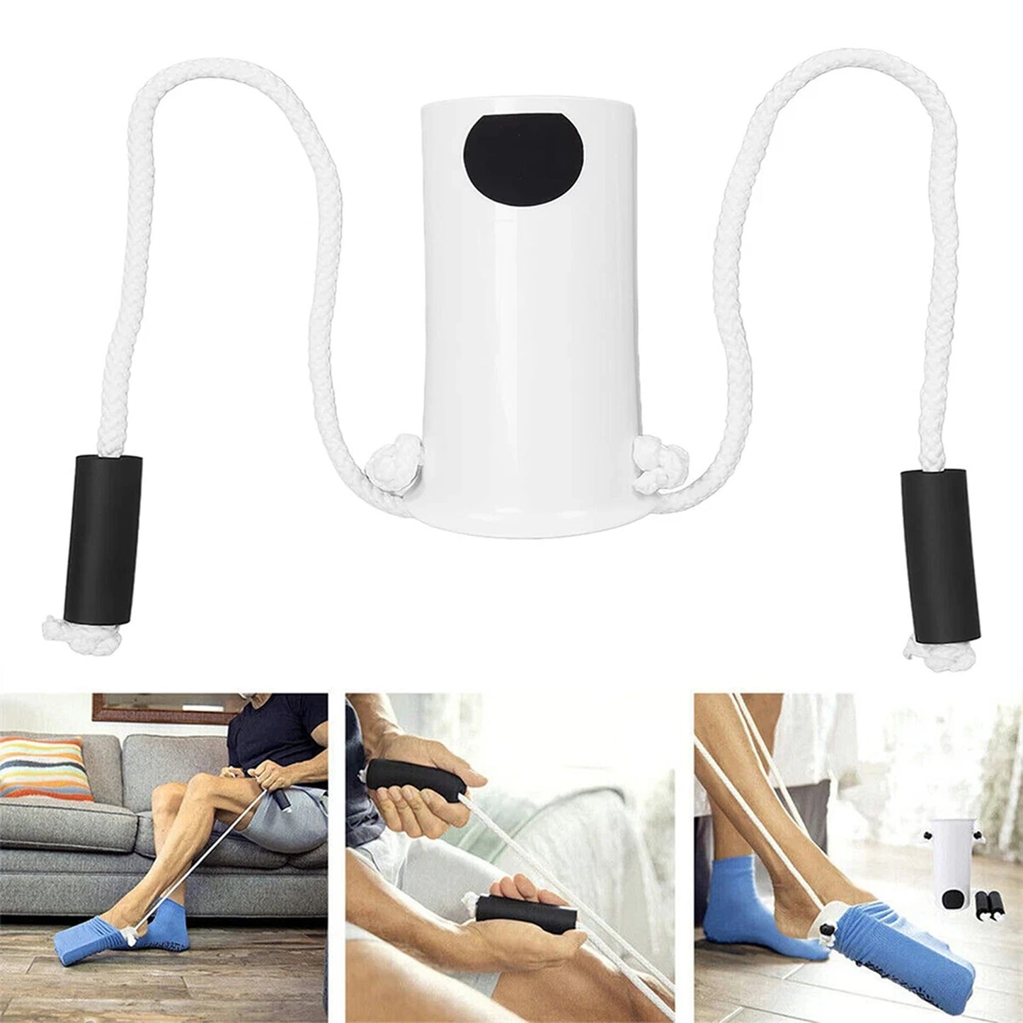 Sock Aid Puller Easy On and Off Stocking Slider Pulling Assists Device