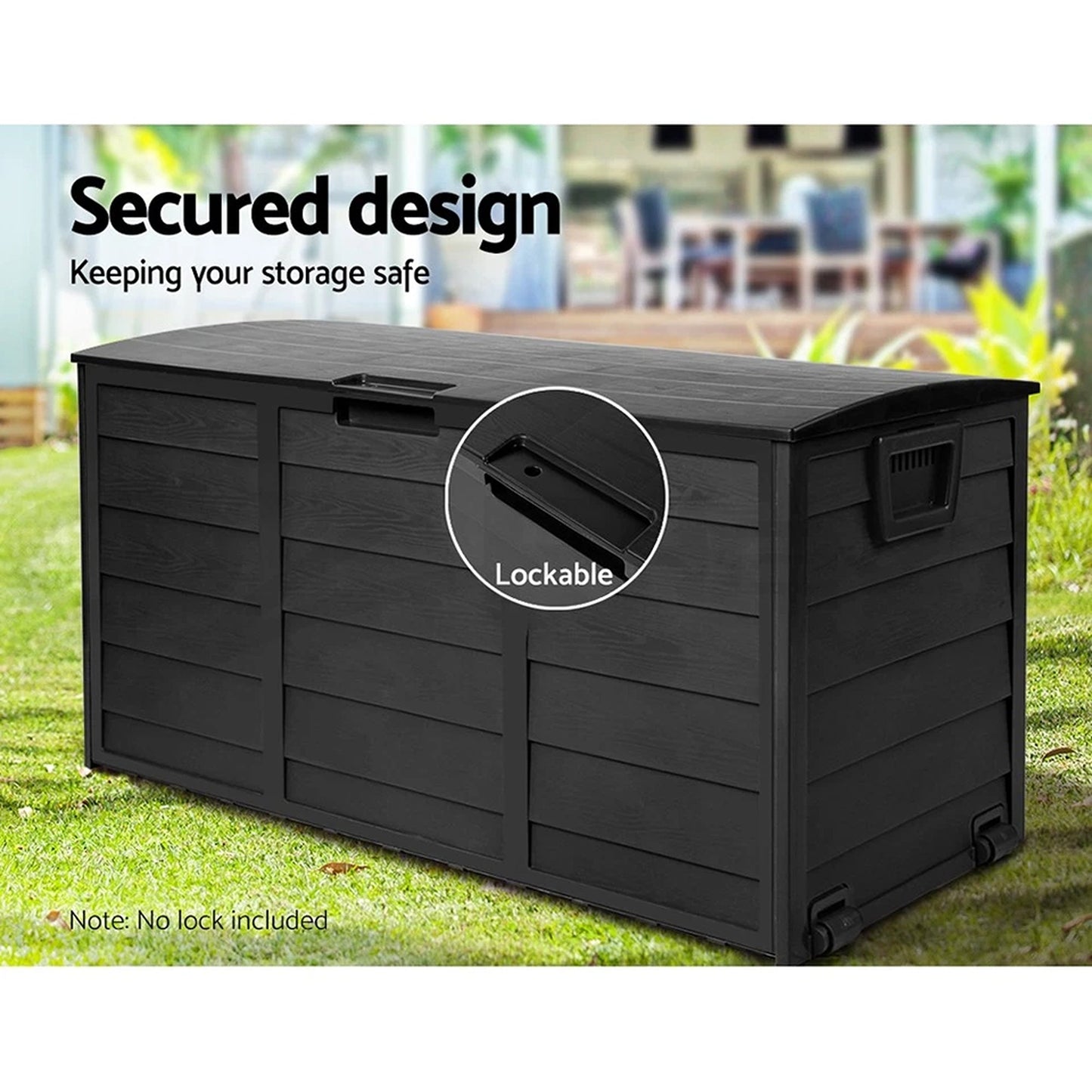 290L Garden Storage Box for Tools Toys and Accessories