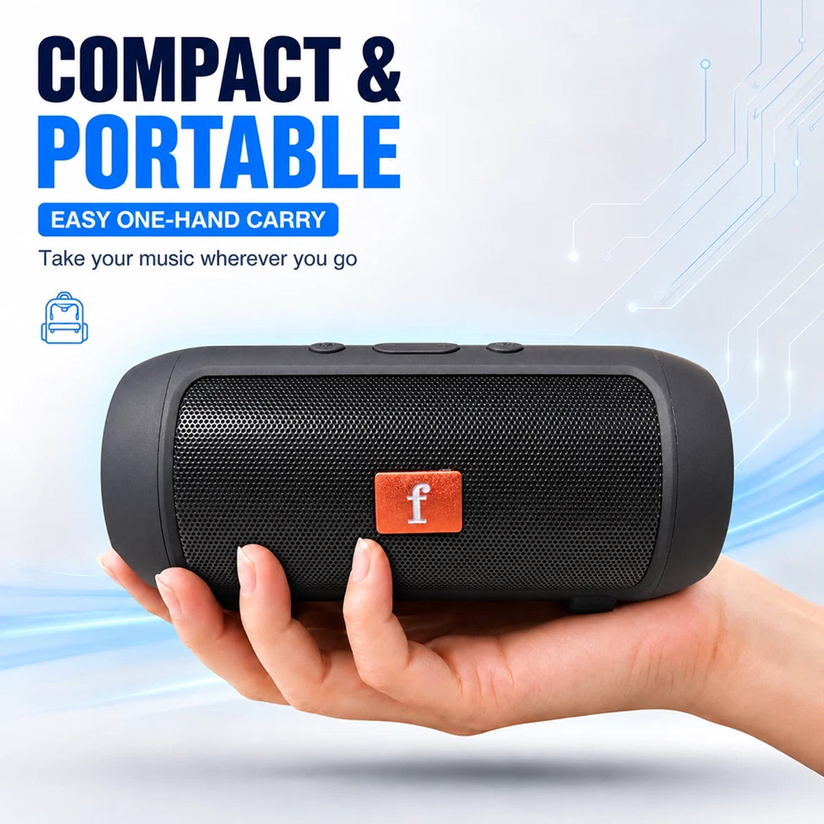 Portable Bluetooth Speaker 5.0 with TWS FM AUX USB TF Card and Type C Charging