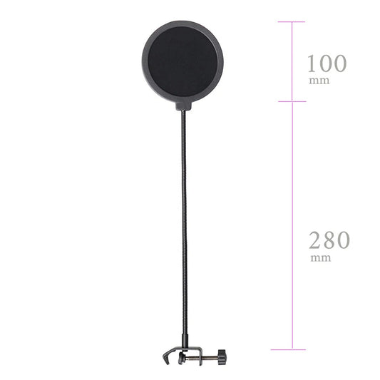 Microphone Pop Filter with Double Layer Mesh