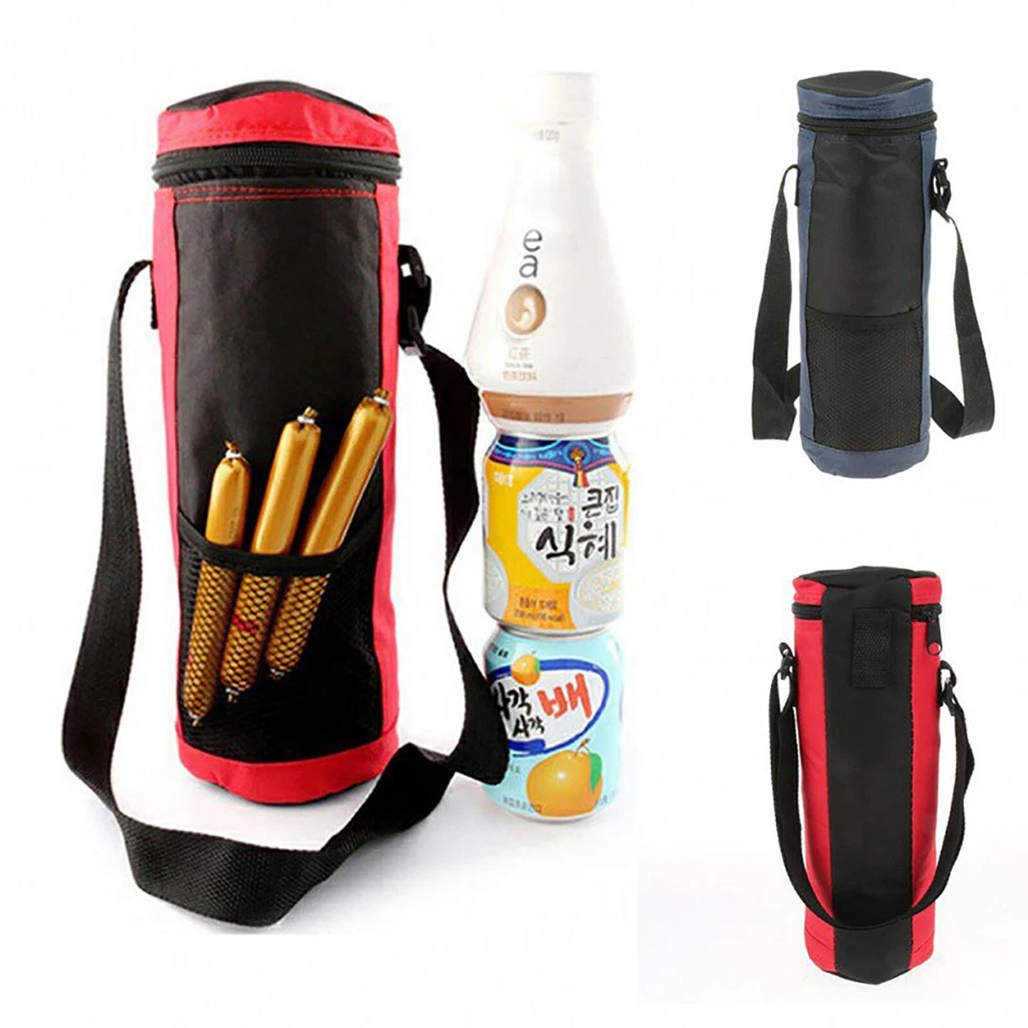 Red Portable Wine Tote with Thermal Insulation