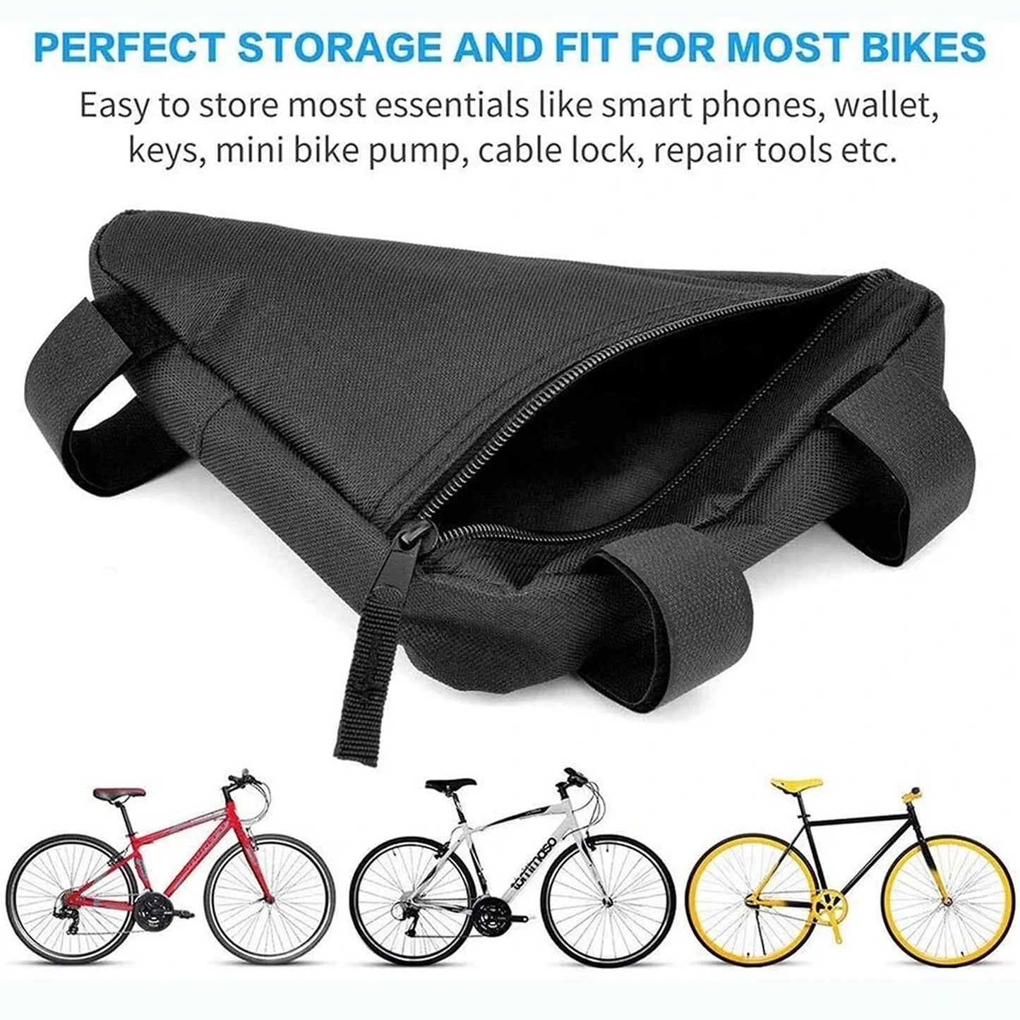 Bicycle Front Tube Storage Bag for Cycling Essentials