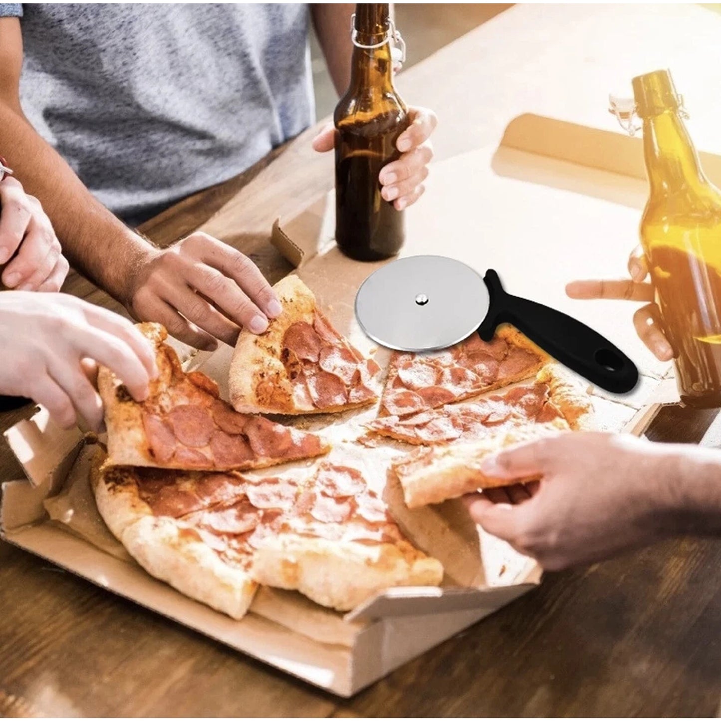 Pizza Wheel Cutter Stainless Steel Kitchen Tool