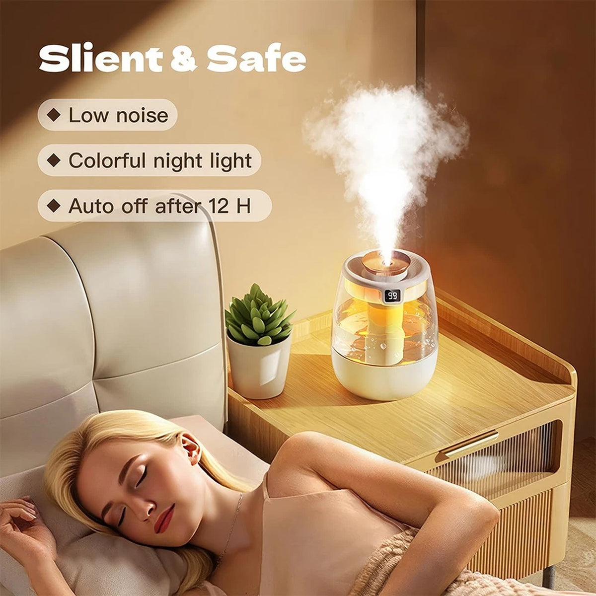 2L Ultrasonic USB LED Aroma Humidifier Essential Oil Mist Diffuser