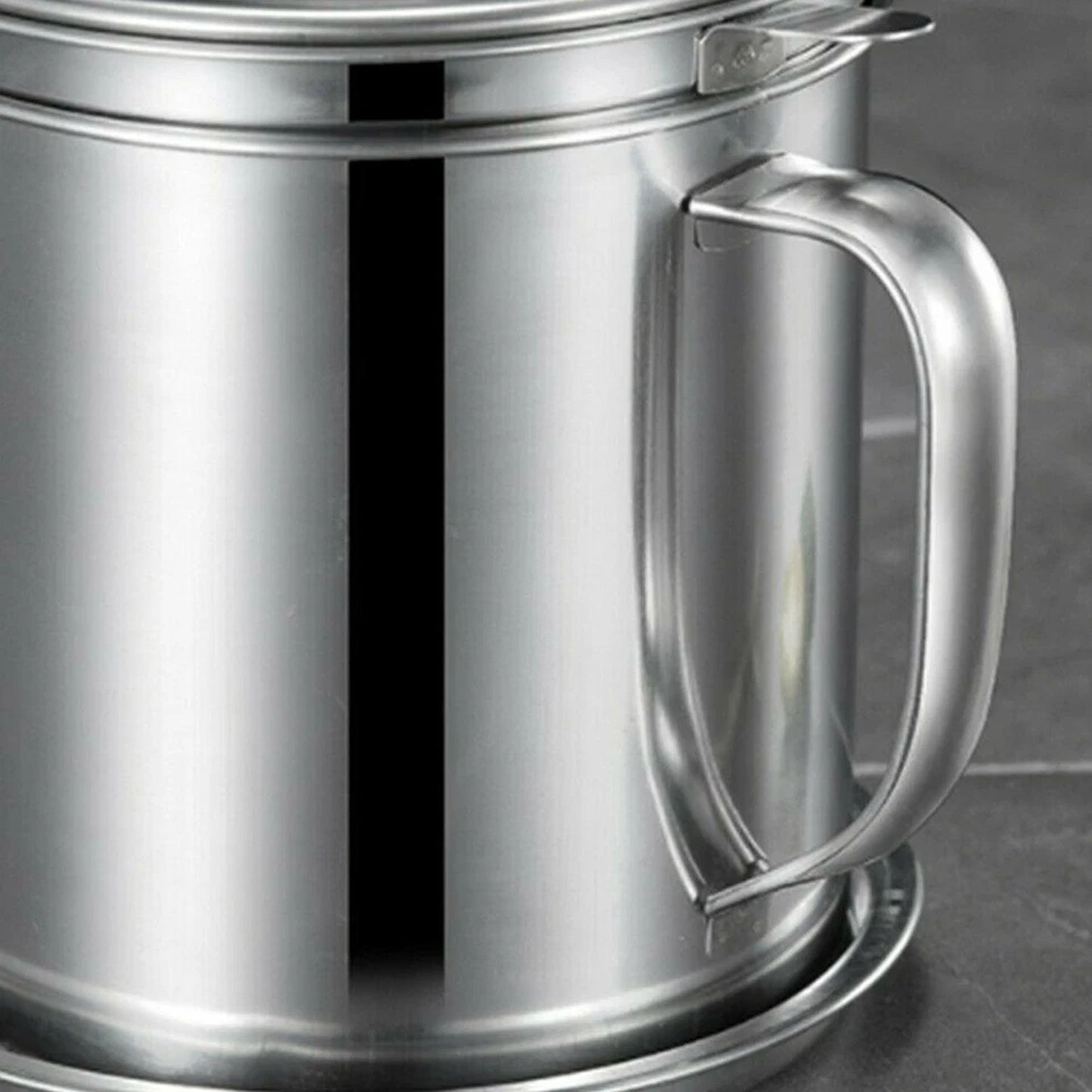 1.8L Stainless Steel Oil Filter Pot with Strainer