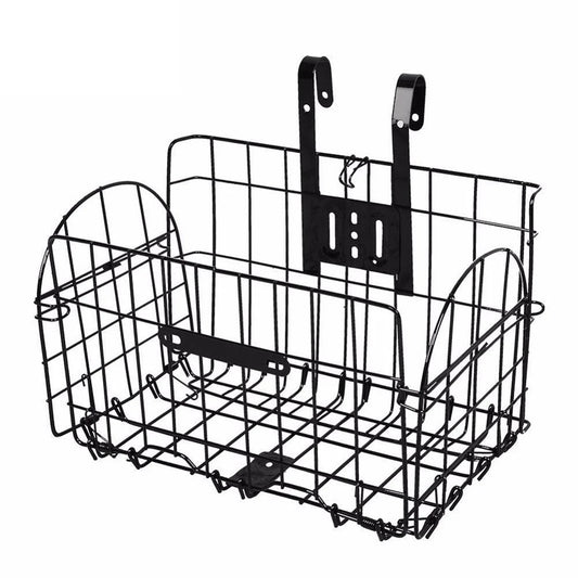 Foldable Bike Basket Portable Collapsible Bicycle Storage Basket Black