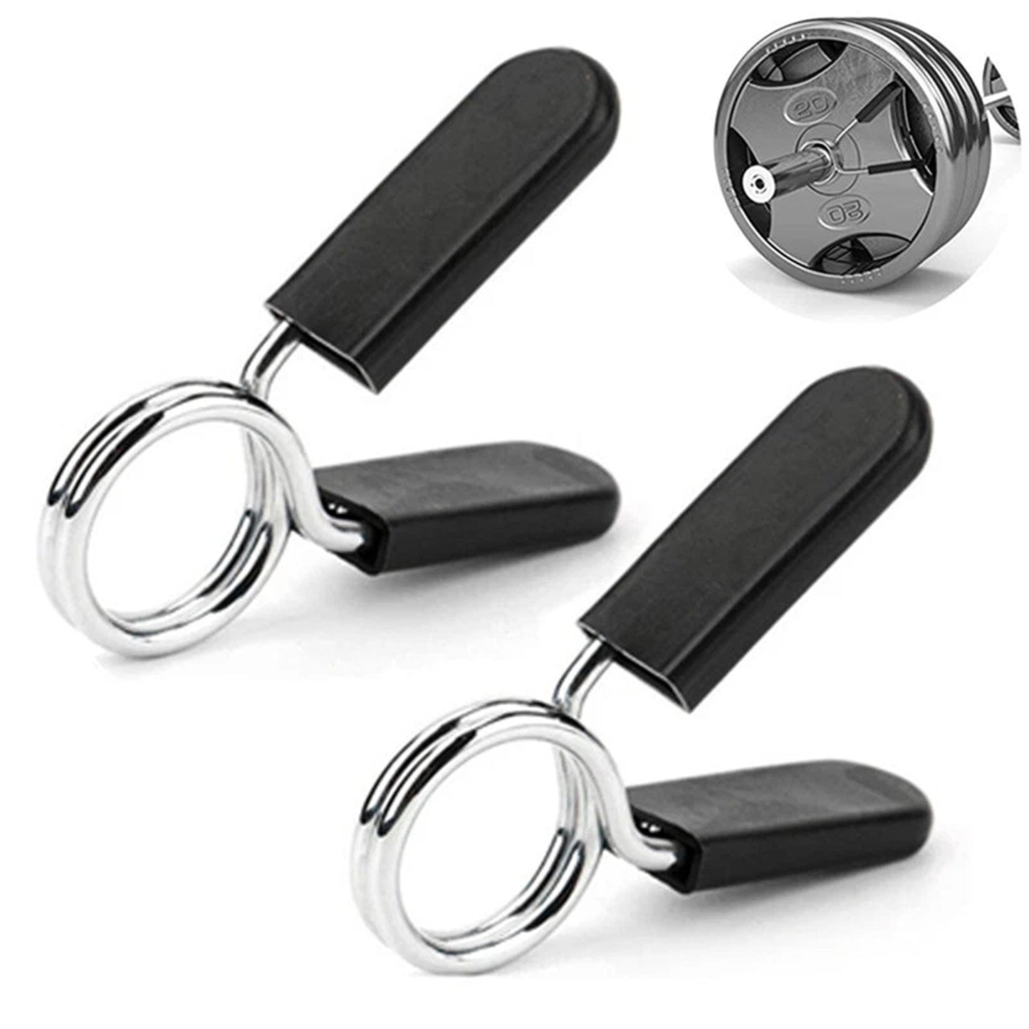 8 Piece 25mm Barbell Bar Spring Clips for Weightlifting