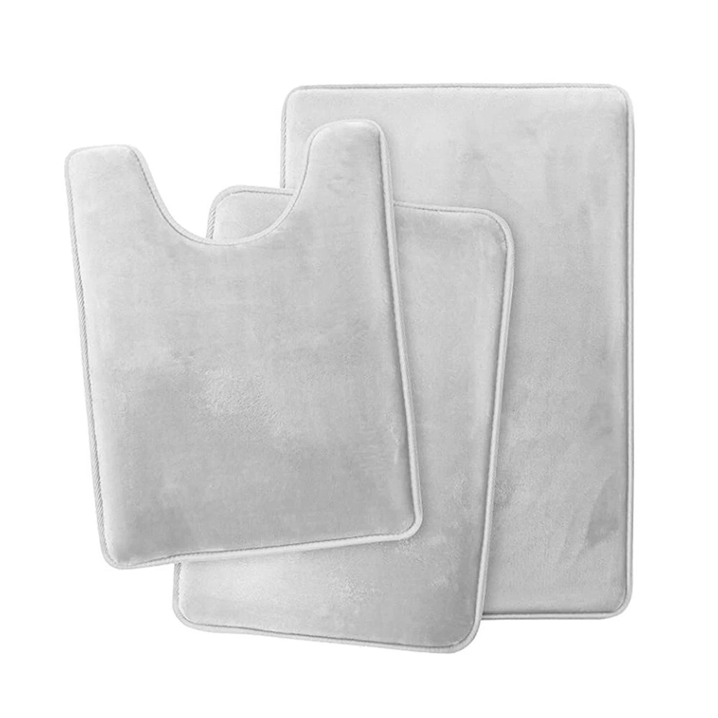 Memory Foam Bath Mat Set for Bathroom