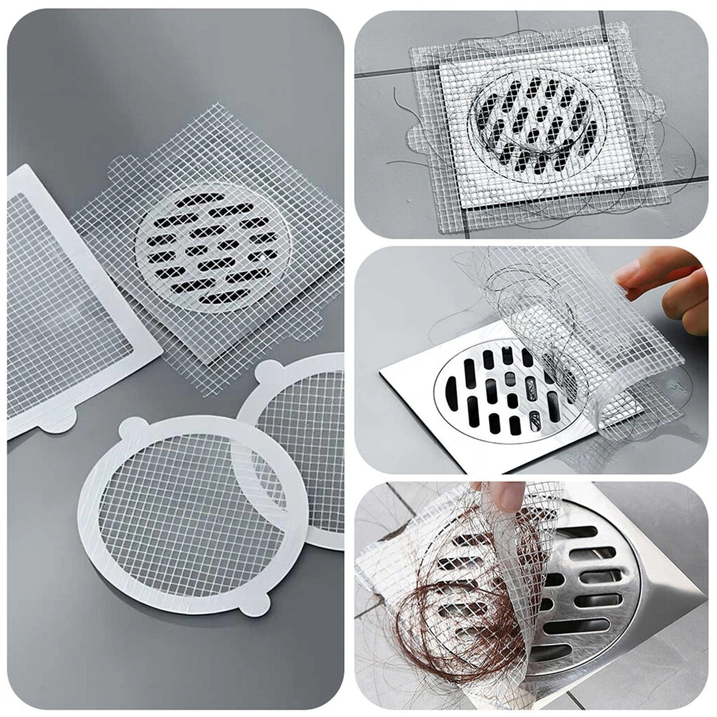 Drain Hair Catcher Covers for Bathroom Showers 30pcs