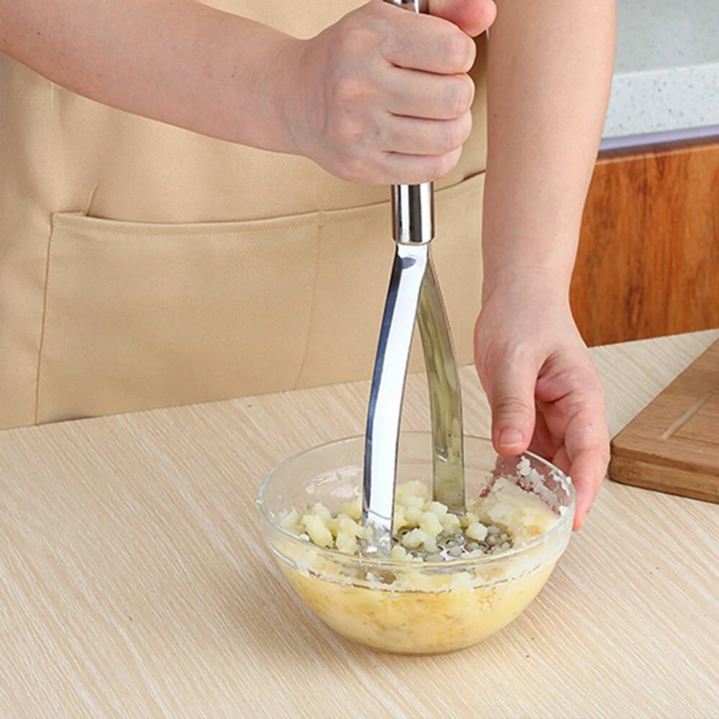 Heavy Duty Stainless Steel Potato Masher Kitchen Tool