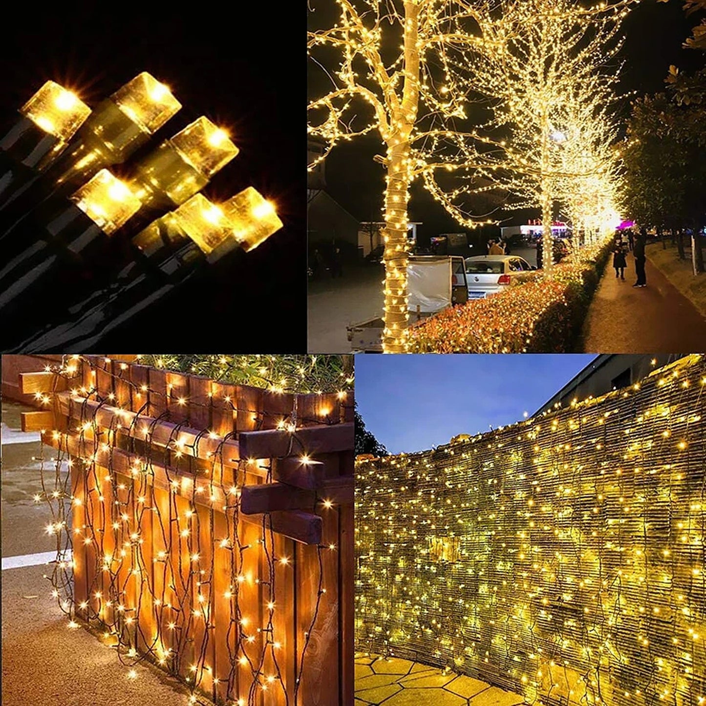 Warm White Solar Fairy String Lights 100 200 500 LED Outdoor Garden Decoration