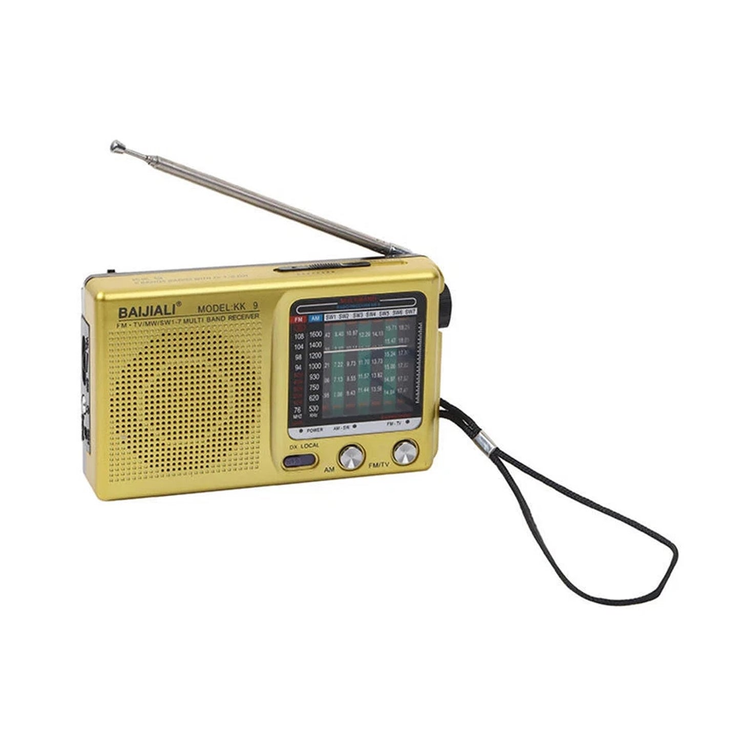 Gold Compact Emergency Radio for Home and Outdoor Activities