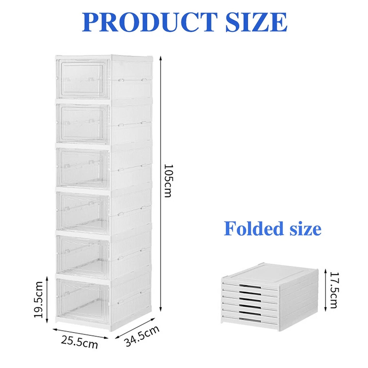 Foldable Shoe Organizer Stand 6 Tier Storage Rack For Shoes
