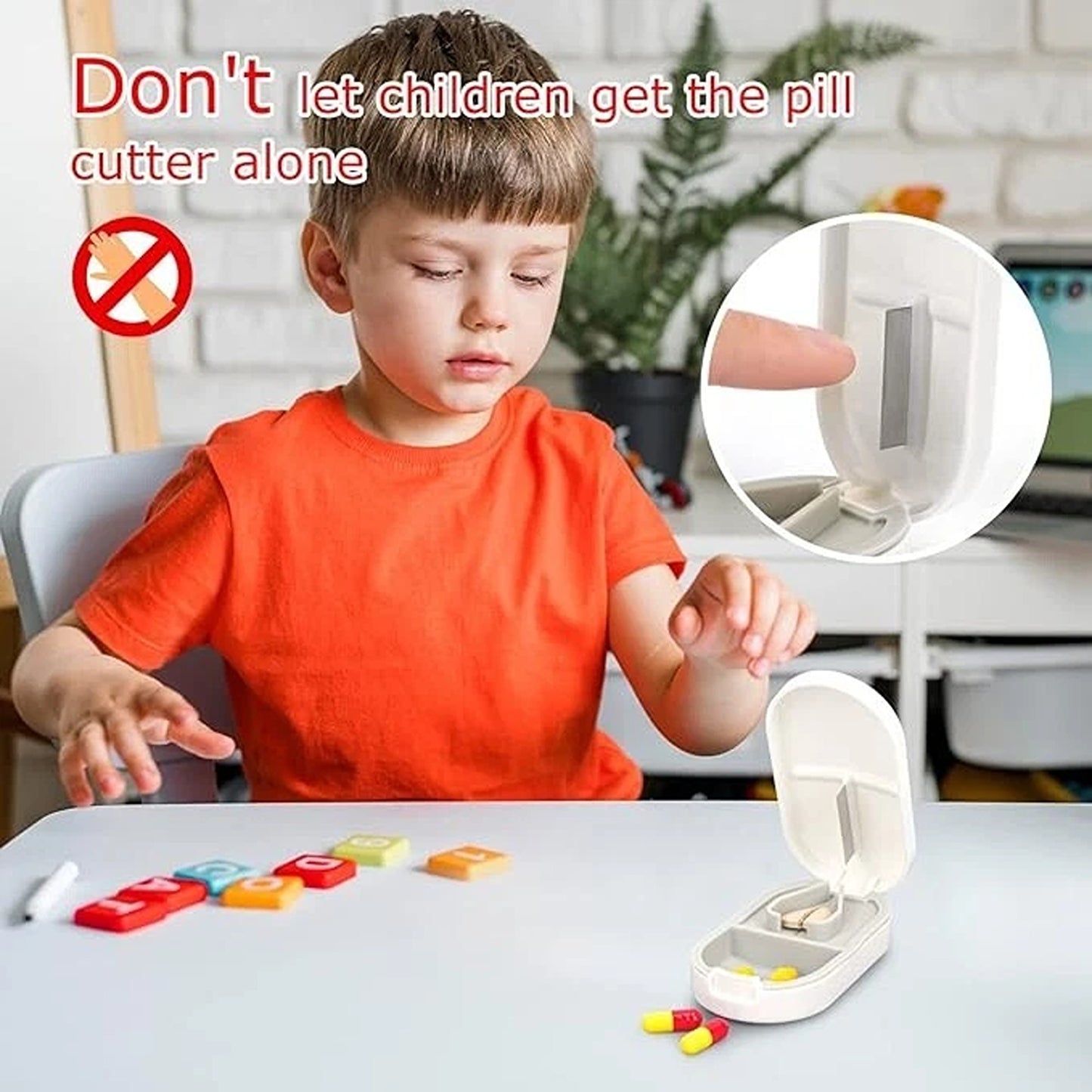Travel Pill Cutter And Tablet Divider Organizer Container