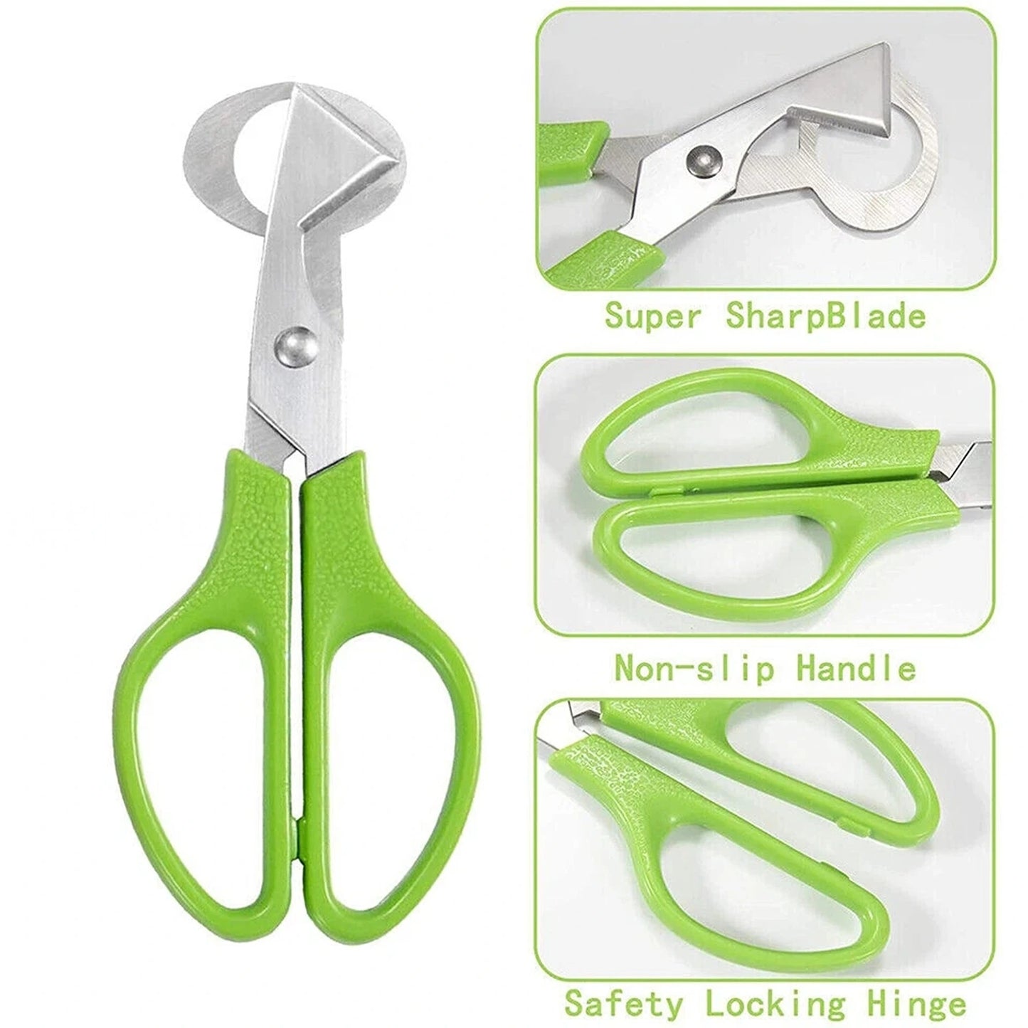 Stainless Steel Pigeon Quail Egg Scissor Birds Eggshell Cut Opener Creative