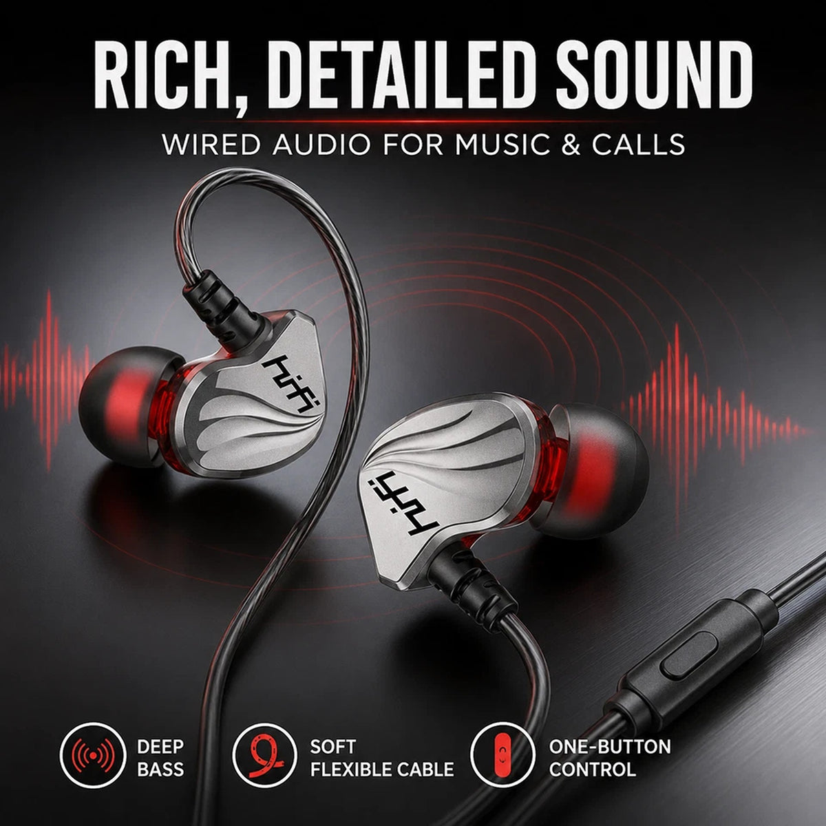 6D Stereo USB C Earphones Wired Headset for iPhone 15 16 and Samsung
