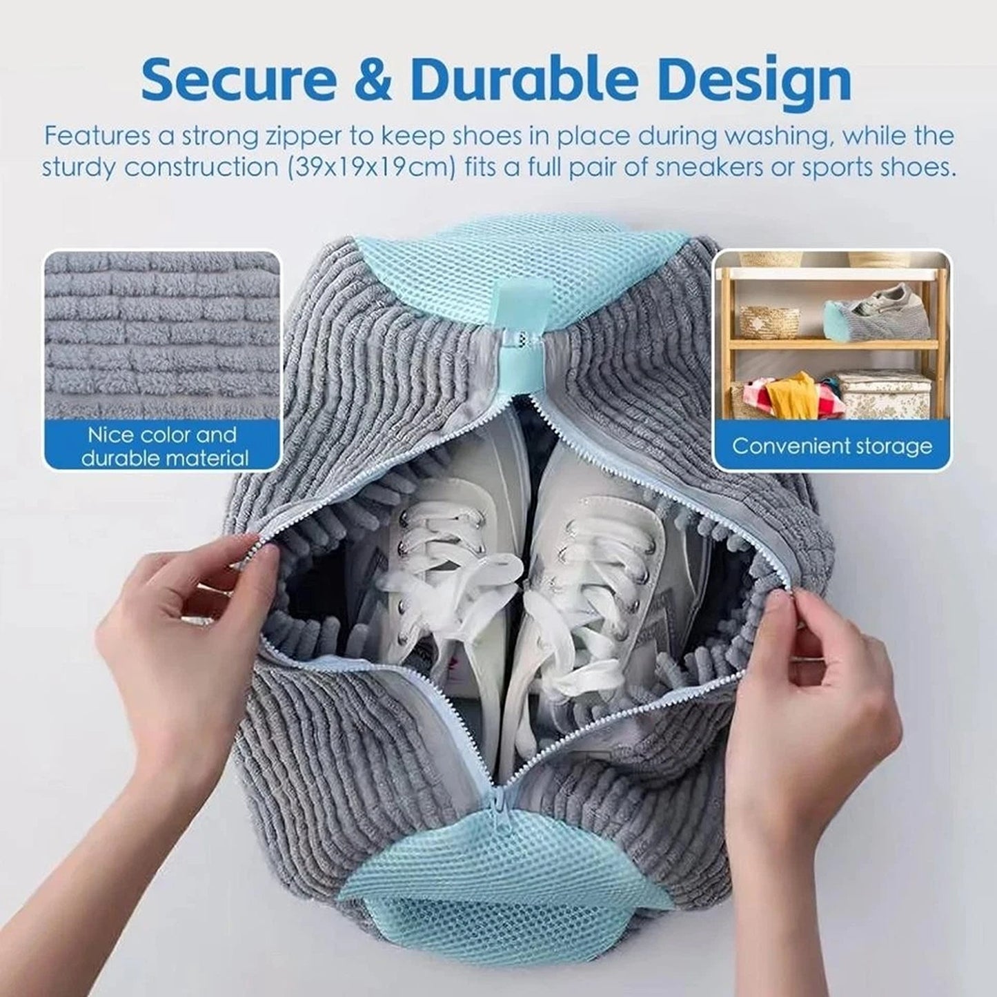 2 Pack Shoe Laundry Bag Washing Machine Sneaker Wash Protector
