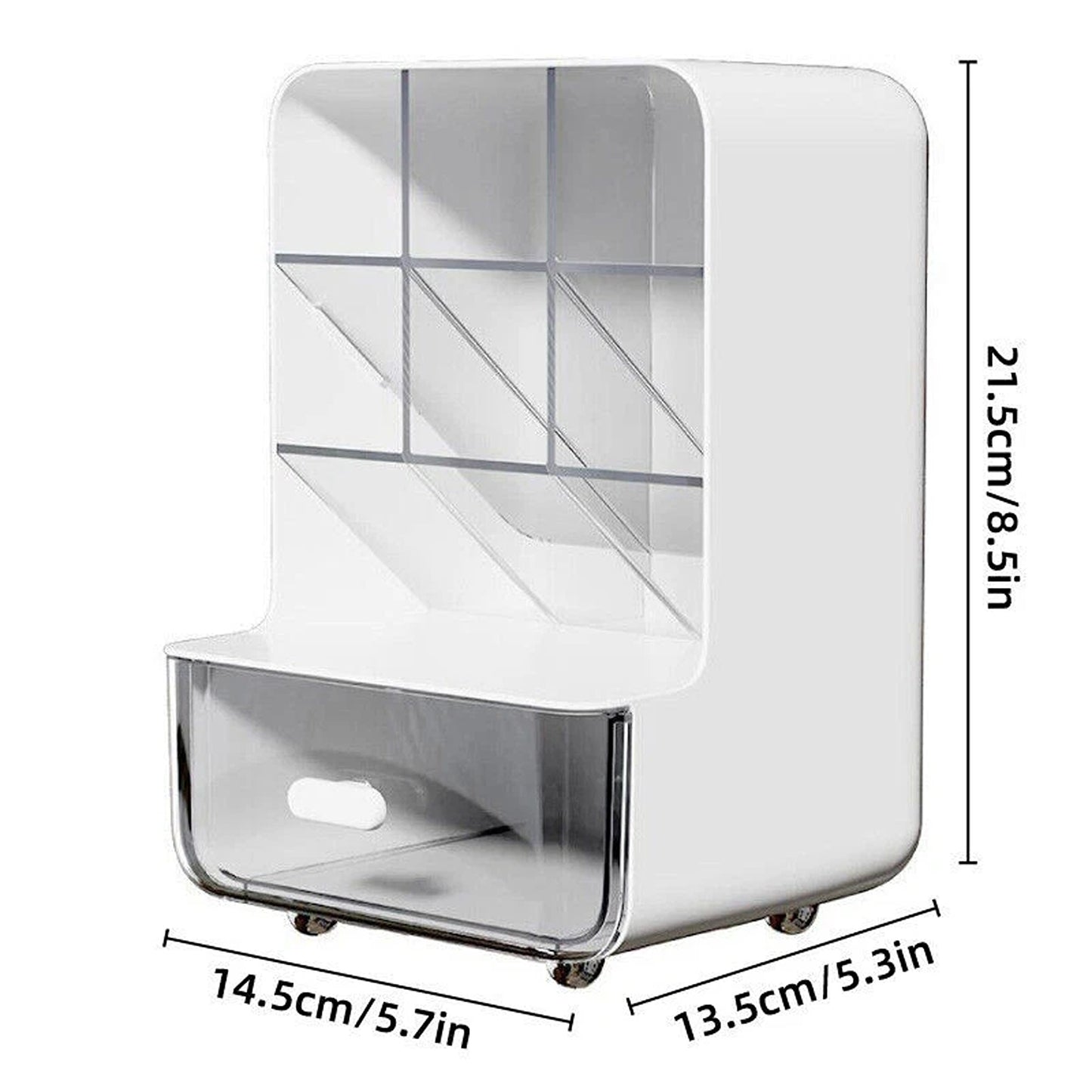 White Multi Purpose Desk Organizer for Pens and Stationery