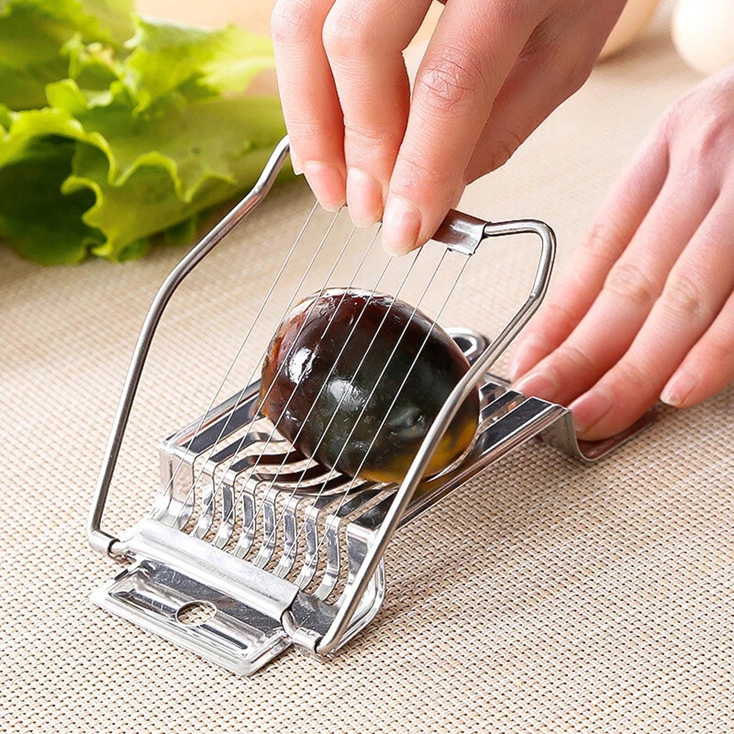 Multi Purpose Stainless Steel Egg and Mushroom Slicer