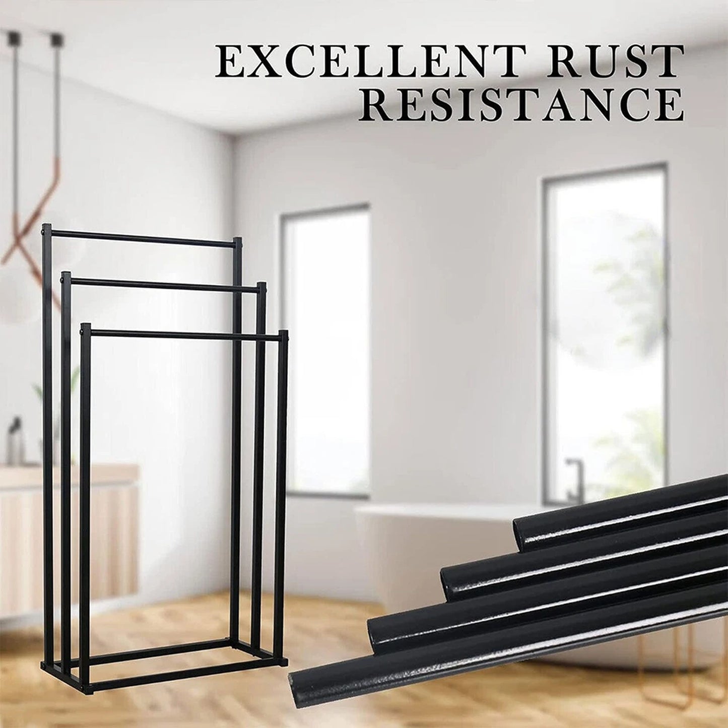 Freestanding Bathroom Towel Rack and Storage Stand