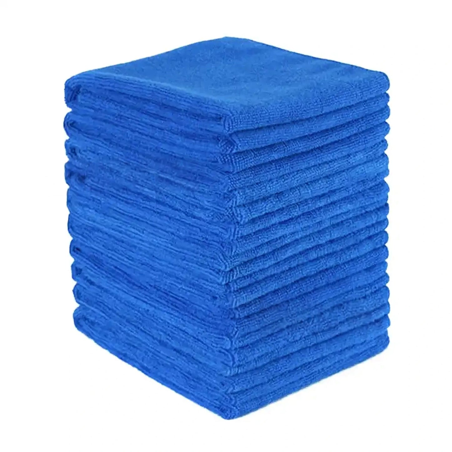 Blue Microfibre Cloths Car Cleaning Cloth Detailing Towels Washing Duster - 50x