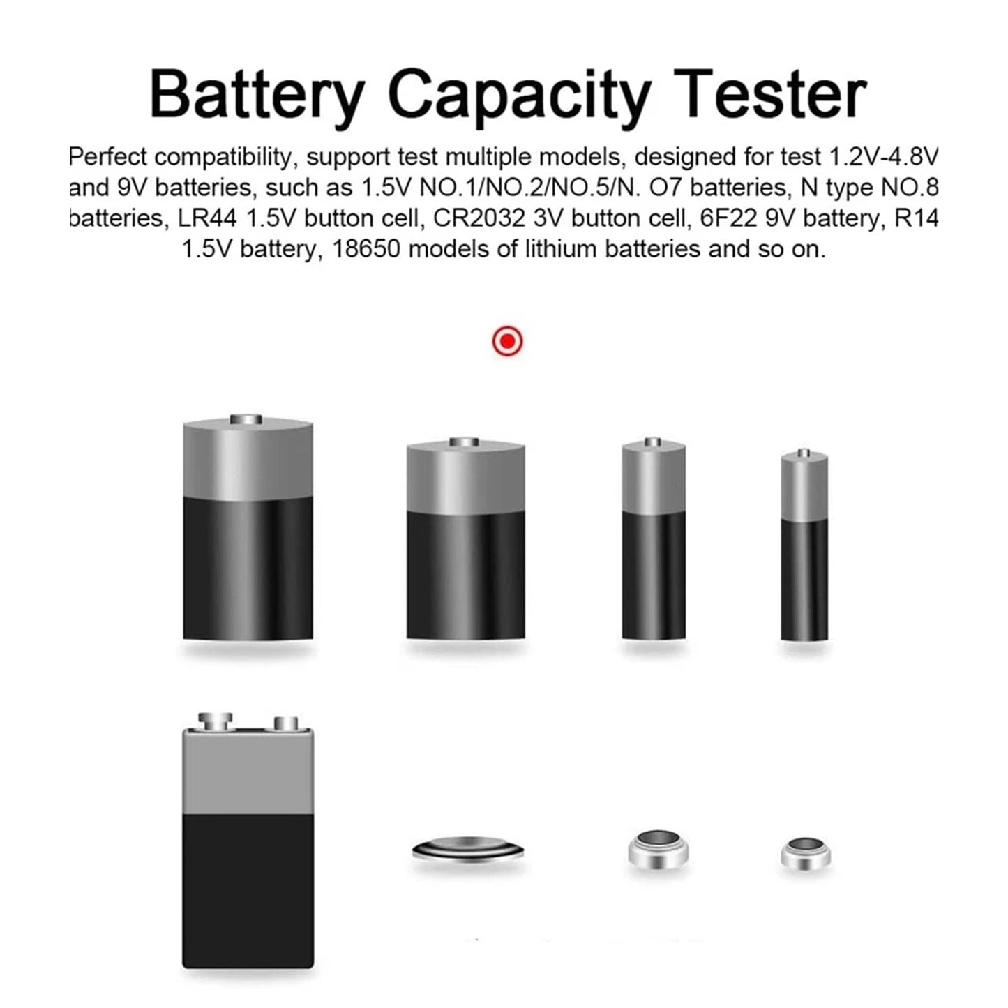 Universal Digital LCD Battery Tester For AA AAA C D 9V Button Cell