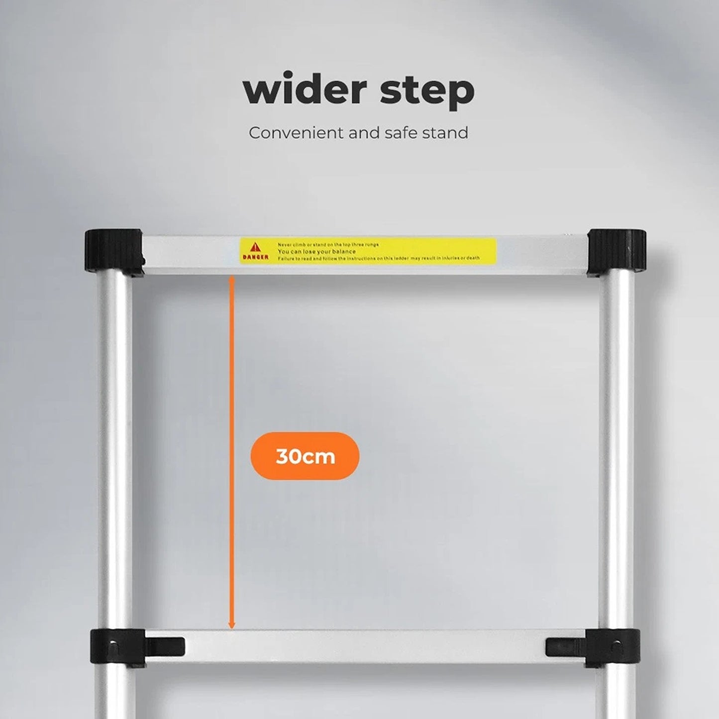 3.8M Telescopic Folding Ladder Aluminium Extension Step Ladder