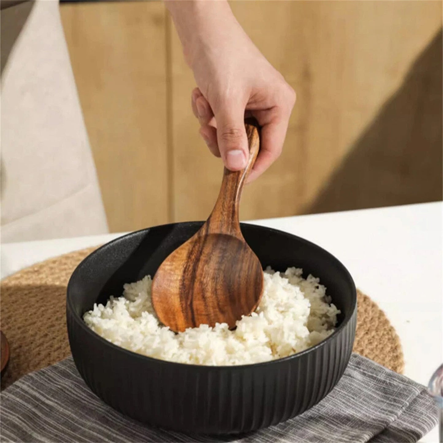 7 Piece Wooden Cooking Utensil Set for Home Chefs