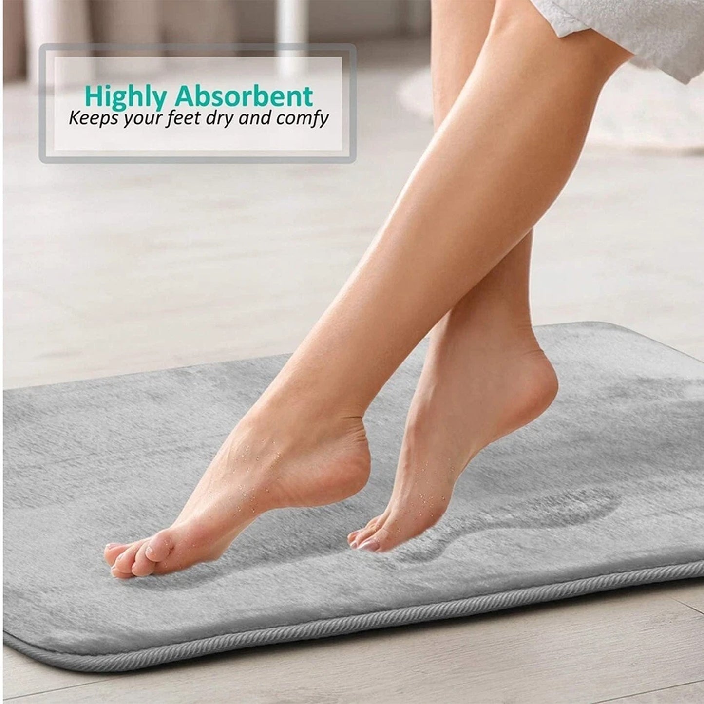 Memory Foam Bath Mat Set for Bathroom