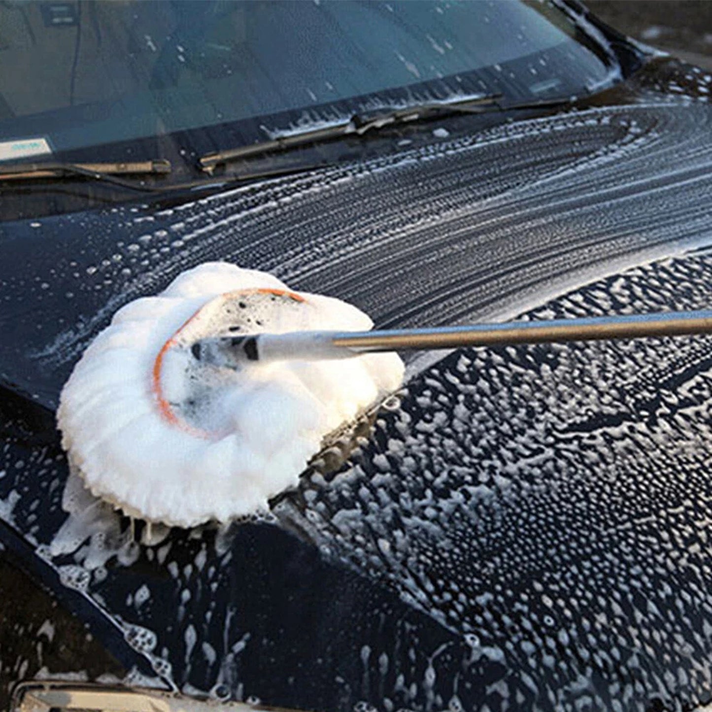 Telescopic Car Wash Mop with Microfiber Dusting Head