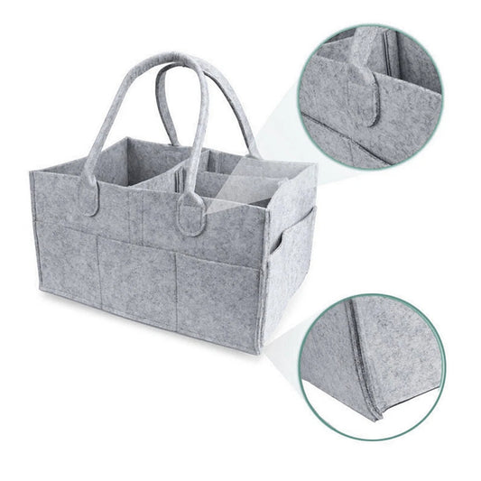 Portable Baby Diaper Storage Caddy Large Capacity Nursery Organizer