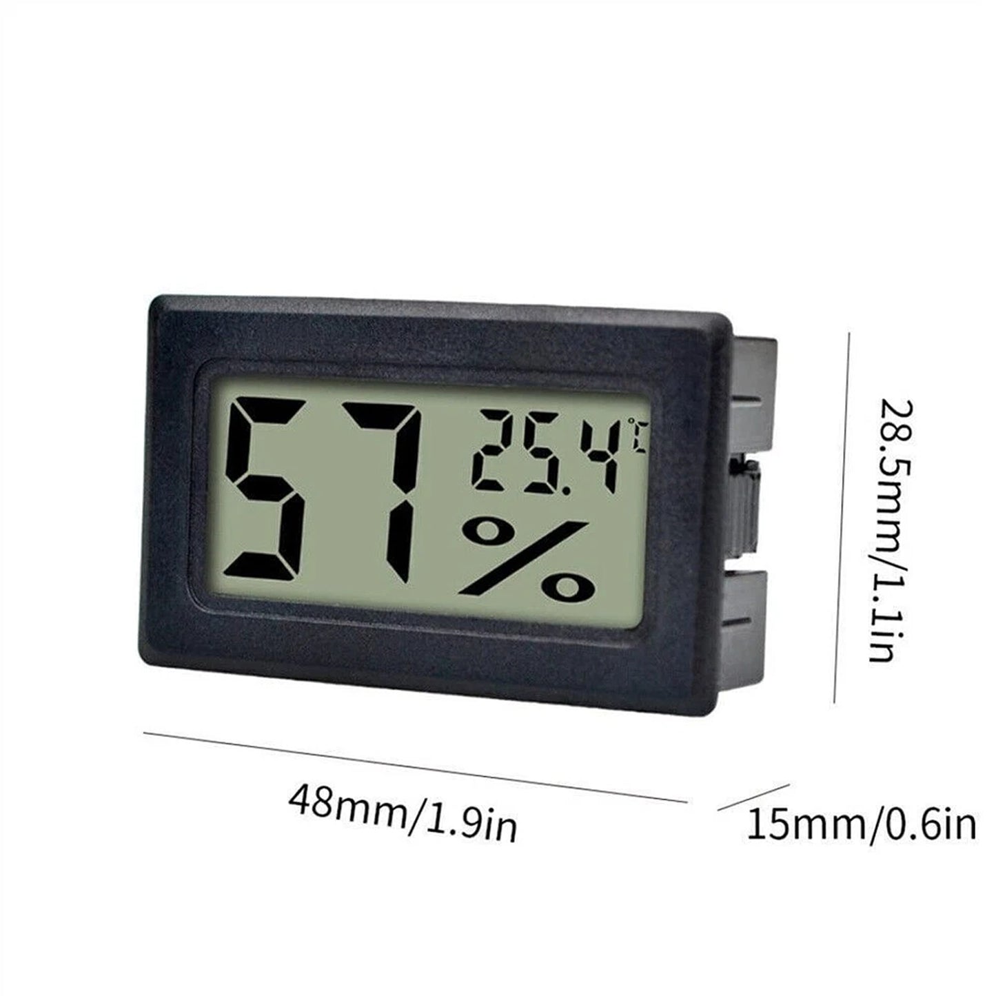 Black Mini LCD Thermometer Hygrometer Indoor Temperature Humidity Gauge Hygrometer Indoor Temperature Humidity Gauge