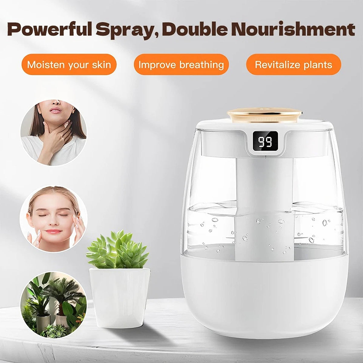 2L Ultrasonic USB LED Aroma Humidifier Essential Oil Mist Diffuser