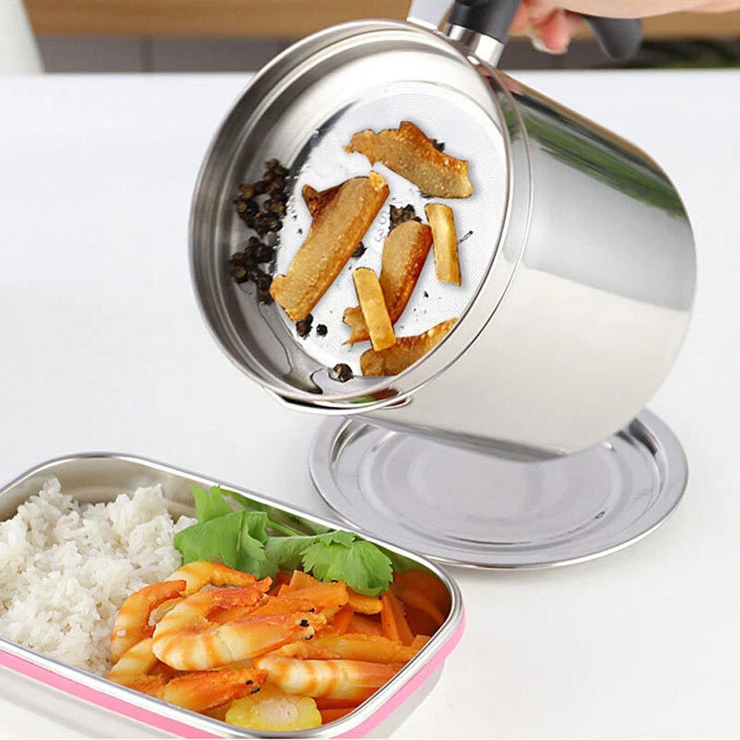 Cooking Oil Strainer Pot with Filter