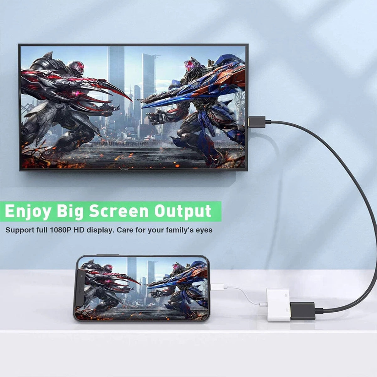 8 Pin to HDMI Adapter for iPhone iPad Digital TV AV Cable