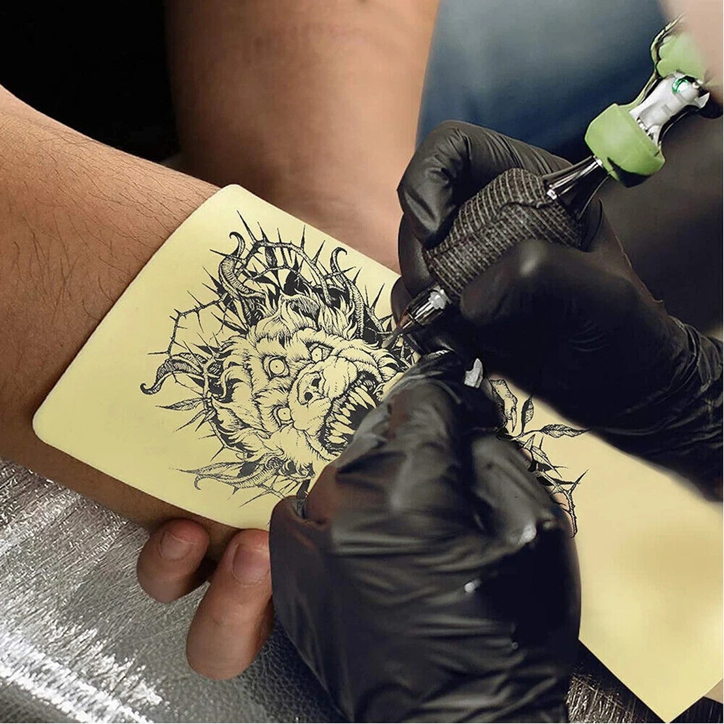 1/3mm Thickness Tattoo Practice Skin Silicone Fake Skin Pad for Beginner - 10x