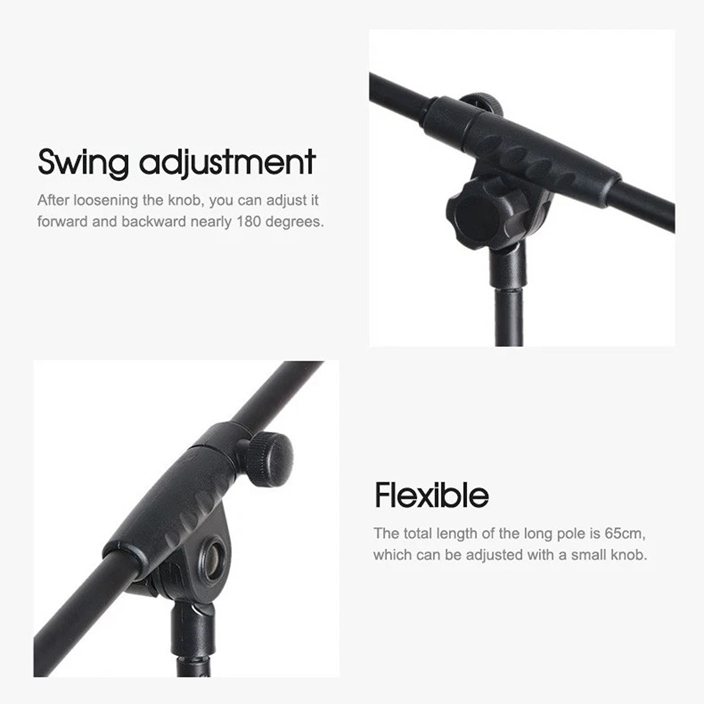Adjustable Telescopic Boom Microphone Stand with Tripod