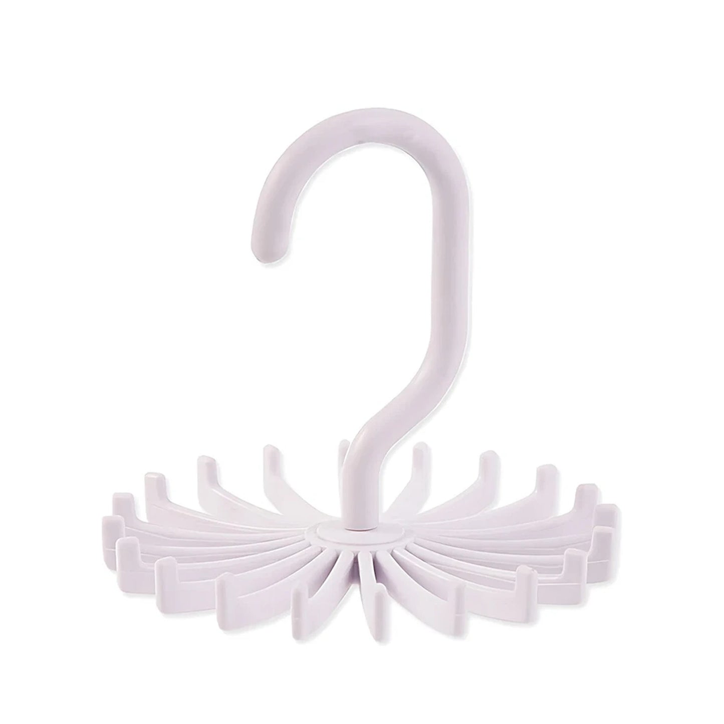 Clothes Scarf Rack Rotating Hanger Stand Storage - White