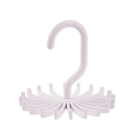 Clothes Scarf Rack Rotating Hanger Stand Storage - White
