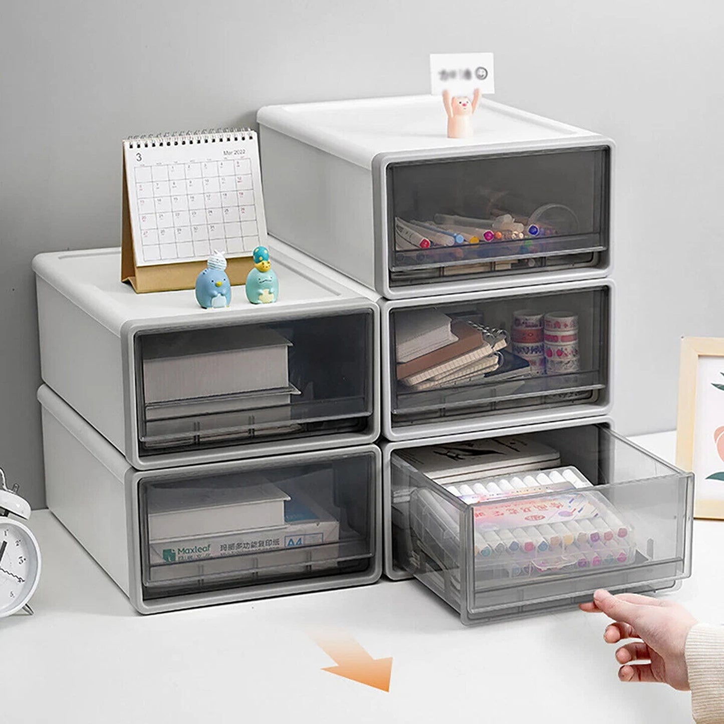 Desktop Office Supplies Organizer Box for Home and Work
