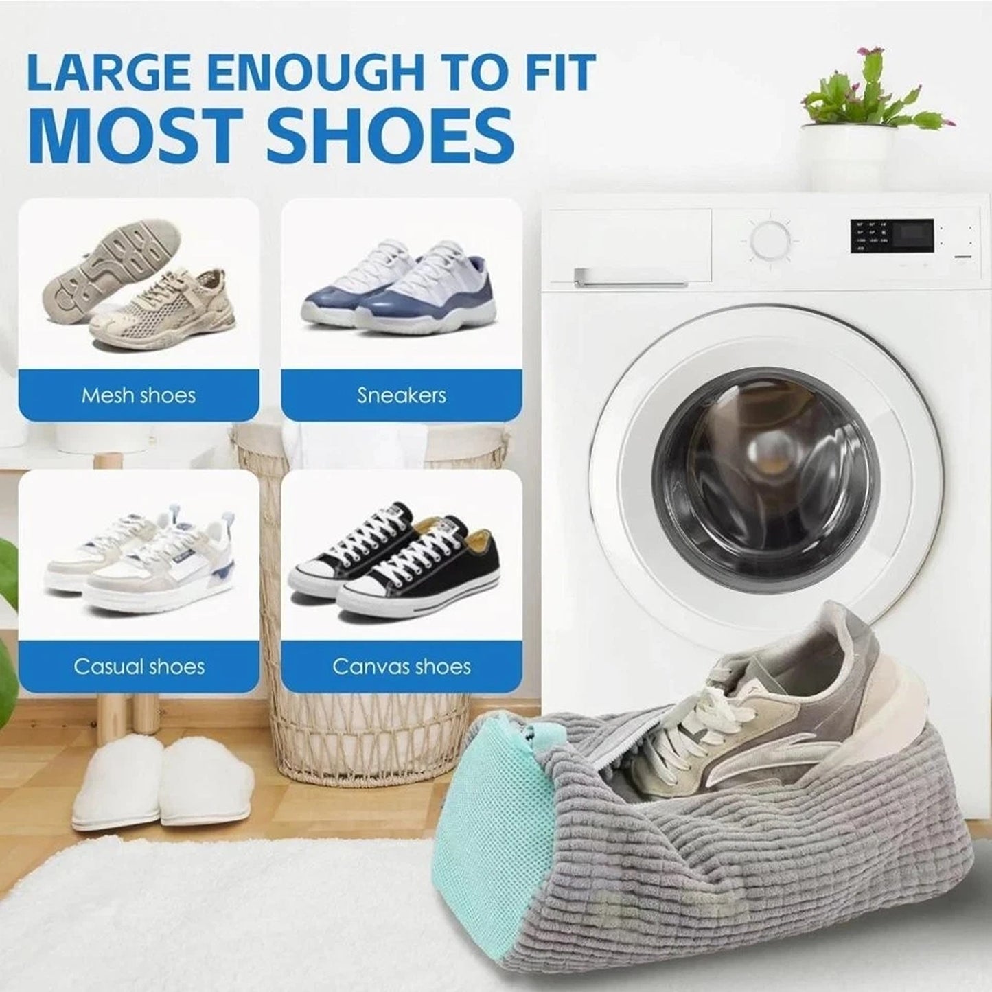 2 Pack Shoe Laundry Bag Washing Machine Sneaker Wash Protector