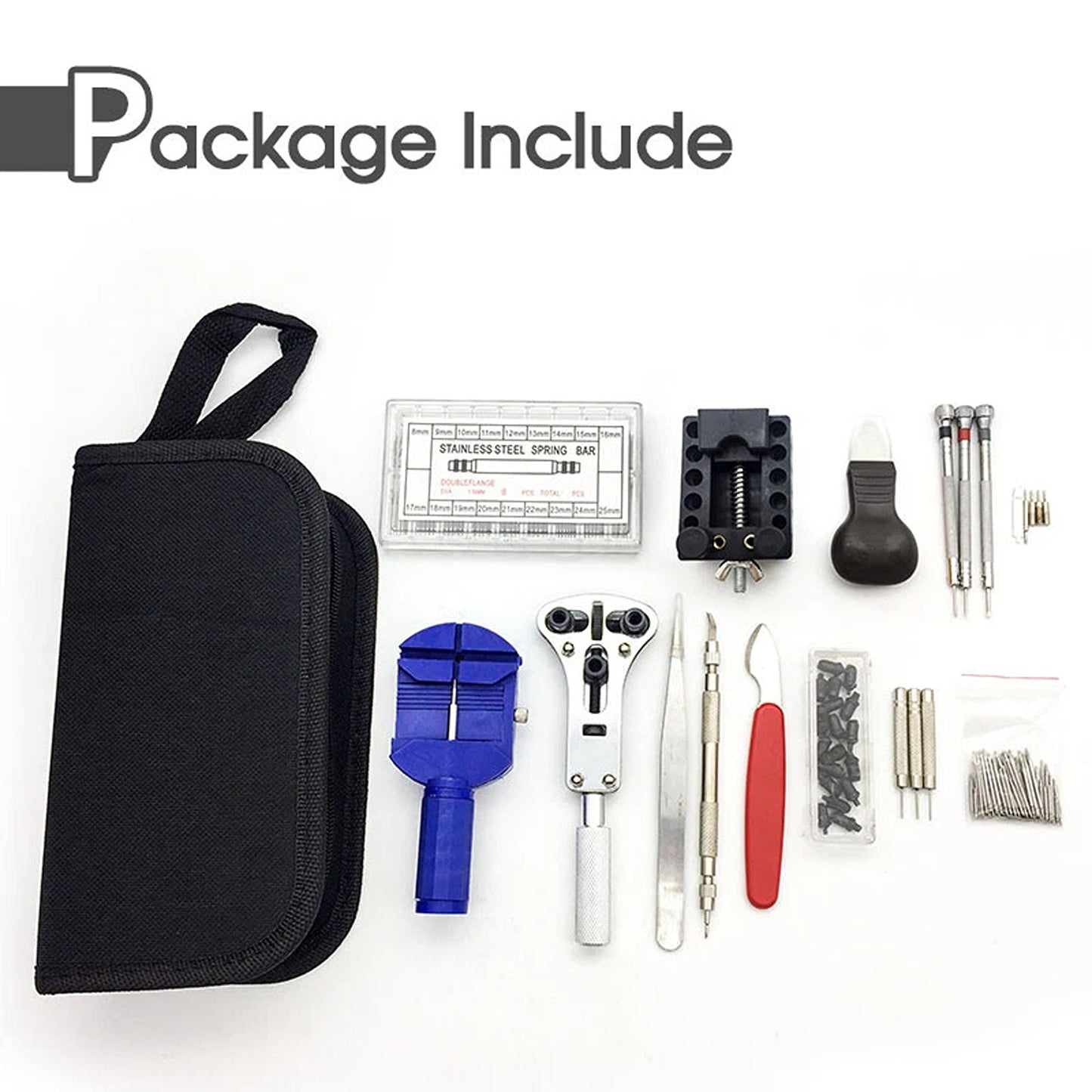 504 Piece Watch Repair Tool Kit with Case Opener