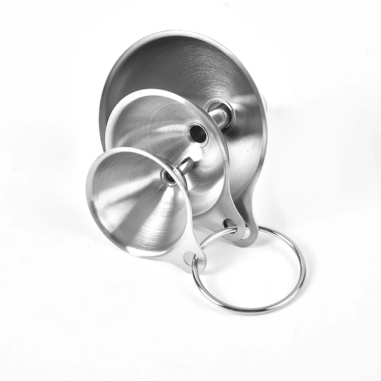 Stainless Steel Funnel Small Medium Large Variety Liquid Kitchen Tool - 3x