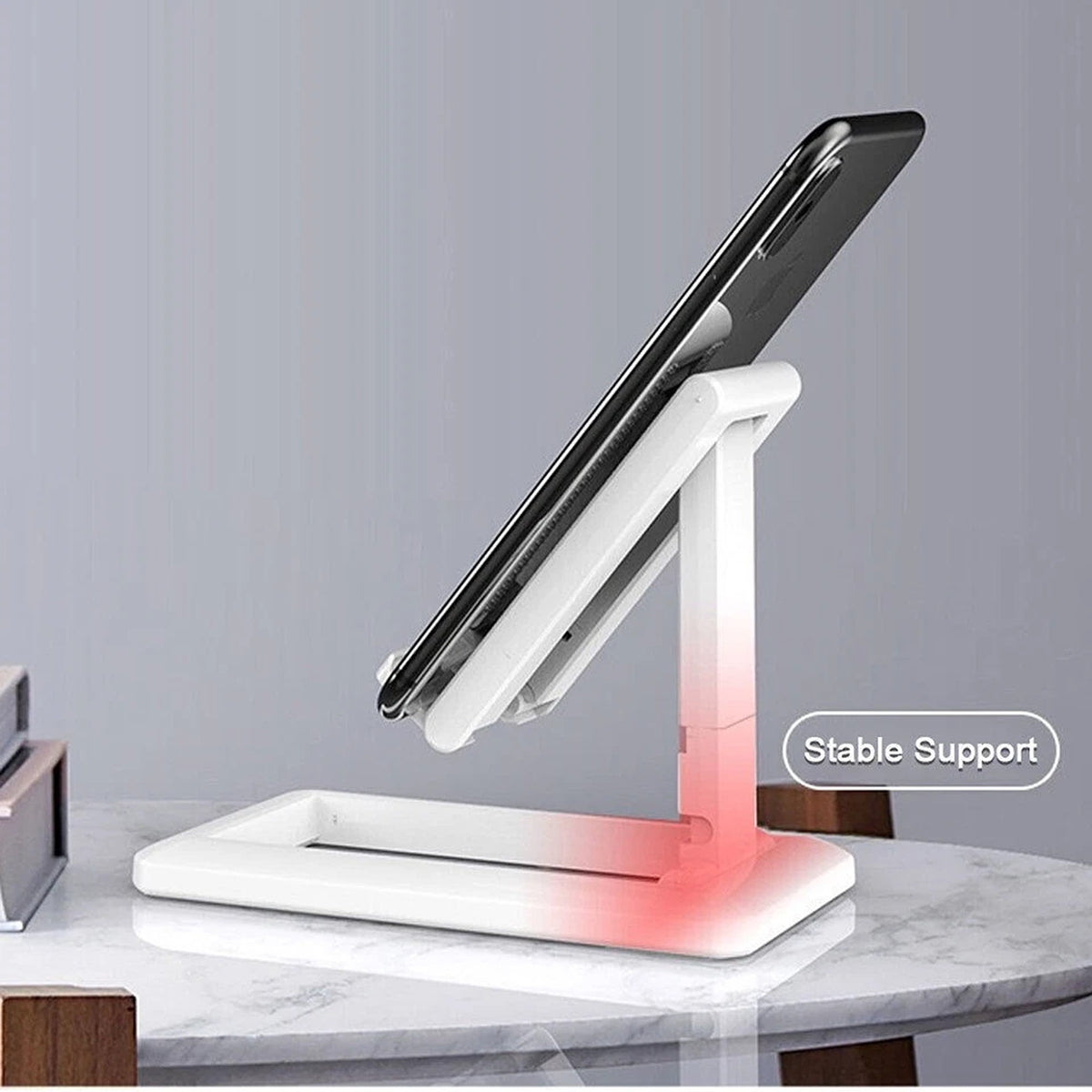 Universal Foldable Phone Stand Adjustable Desk Holder for Mobile Phones and Tablets