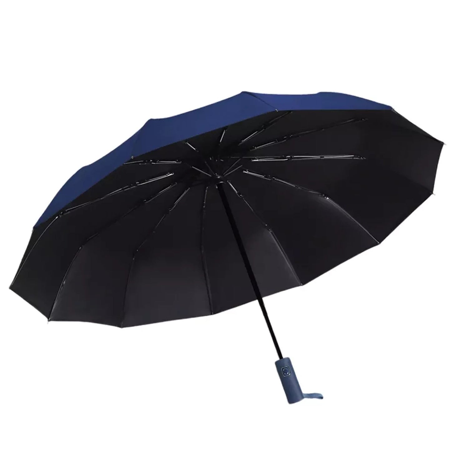 Automatic Folding Umbrella Auto Open Close Travel Windproof Anti-UV with 12 Ribs