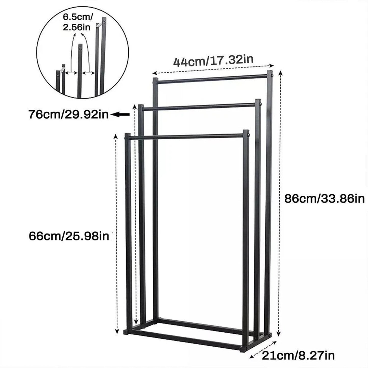Freestanding Bathroom Towel Rack and Storage Stand