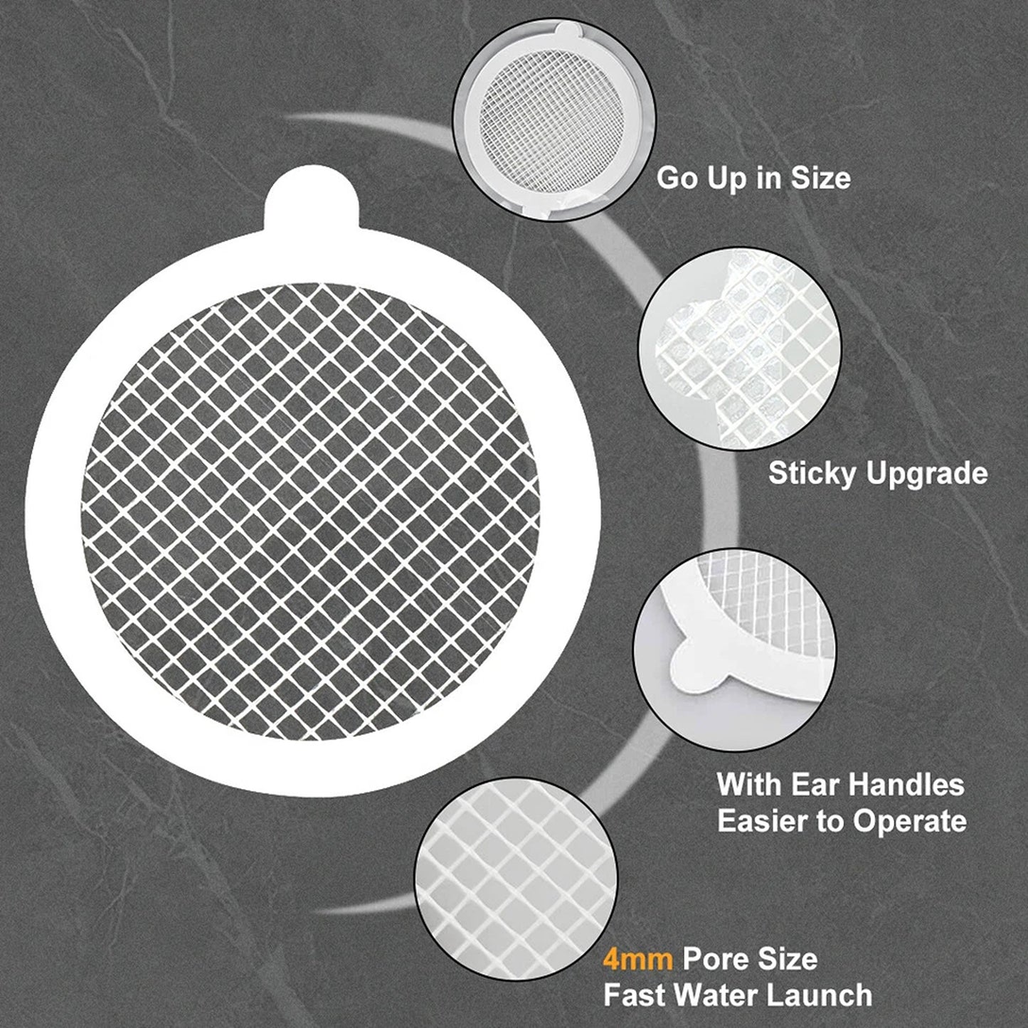 Drain Hair Catcher Covers for Bathroom Showers 30pcs