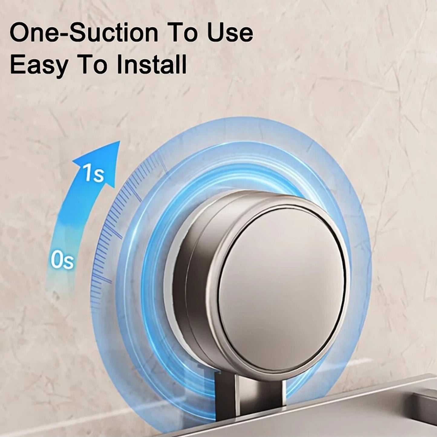 Aluminum Wall Rack Suction Cup Shower Caddy Bathroom Shelf Organiser