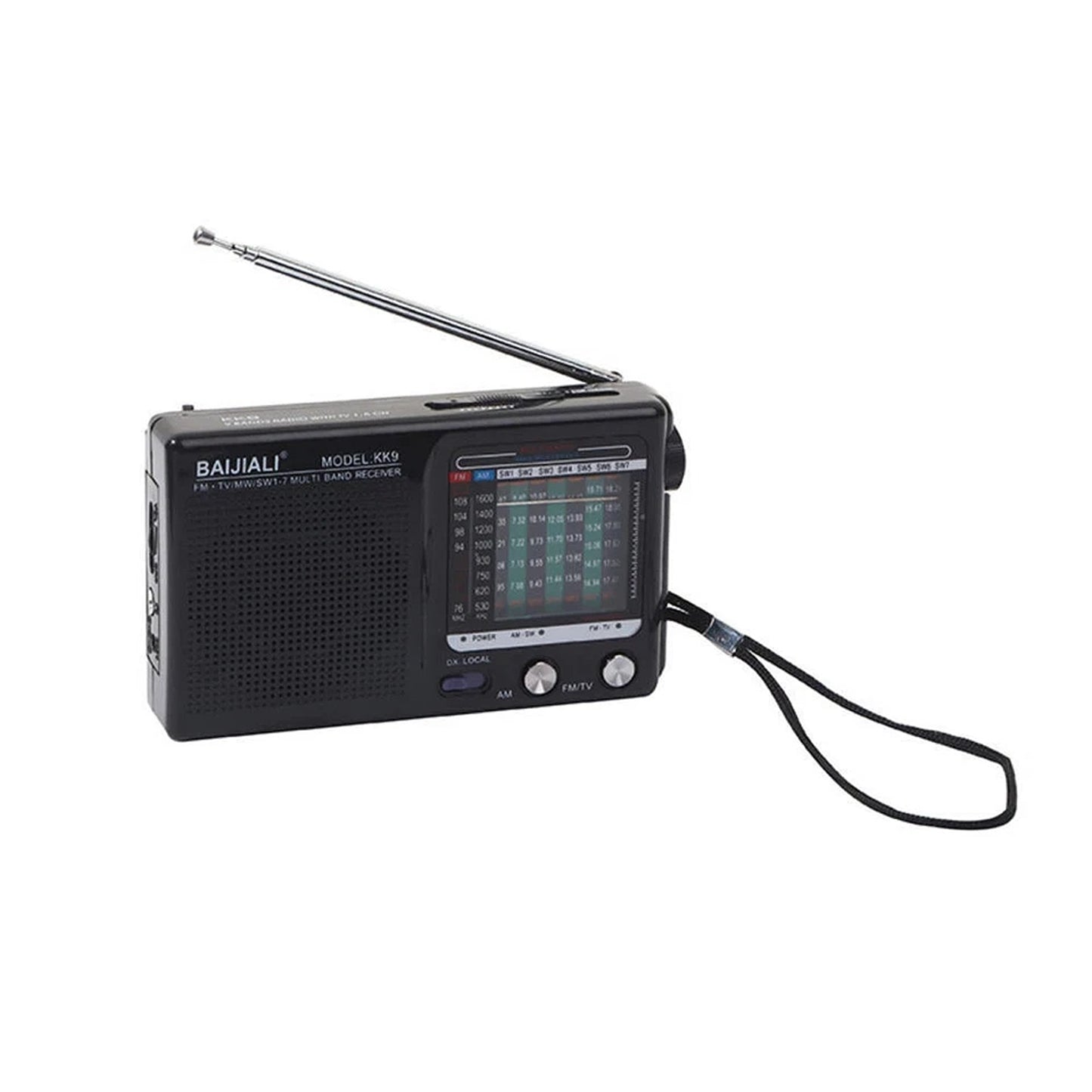 Black Compact Emergency Radio for Home and Outdoor Activities